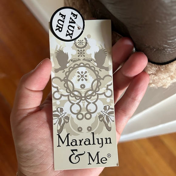 Sherpa-lined Faux-leather Brown Moto Jacket - Picture 7 of 8